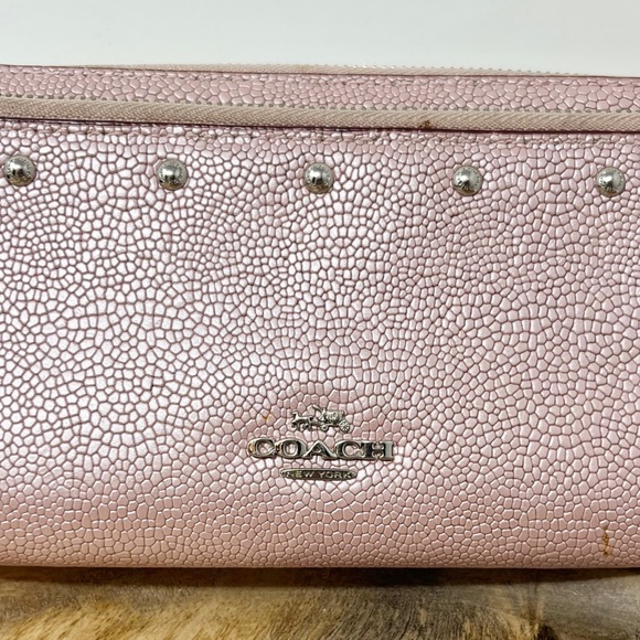 COACH Studded Leather Wallet/Wristlet - Picture 3 of 16